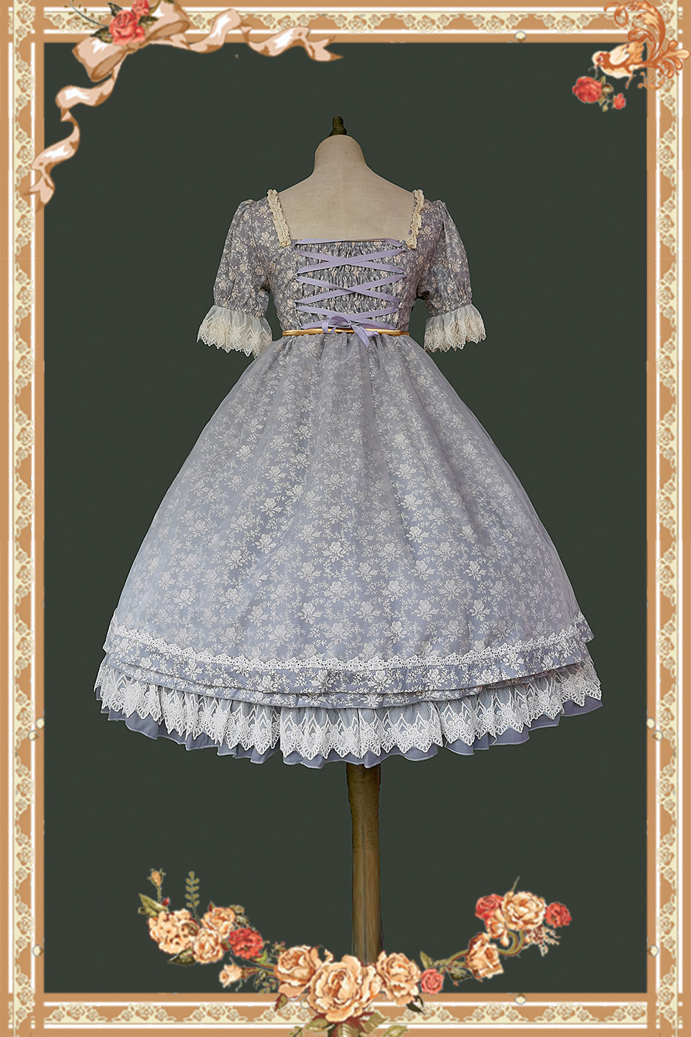 Infanta~Rose Afternoon Tea~Cotton Floral Lolita OP   