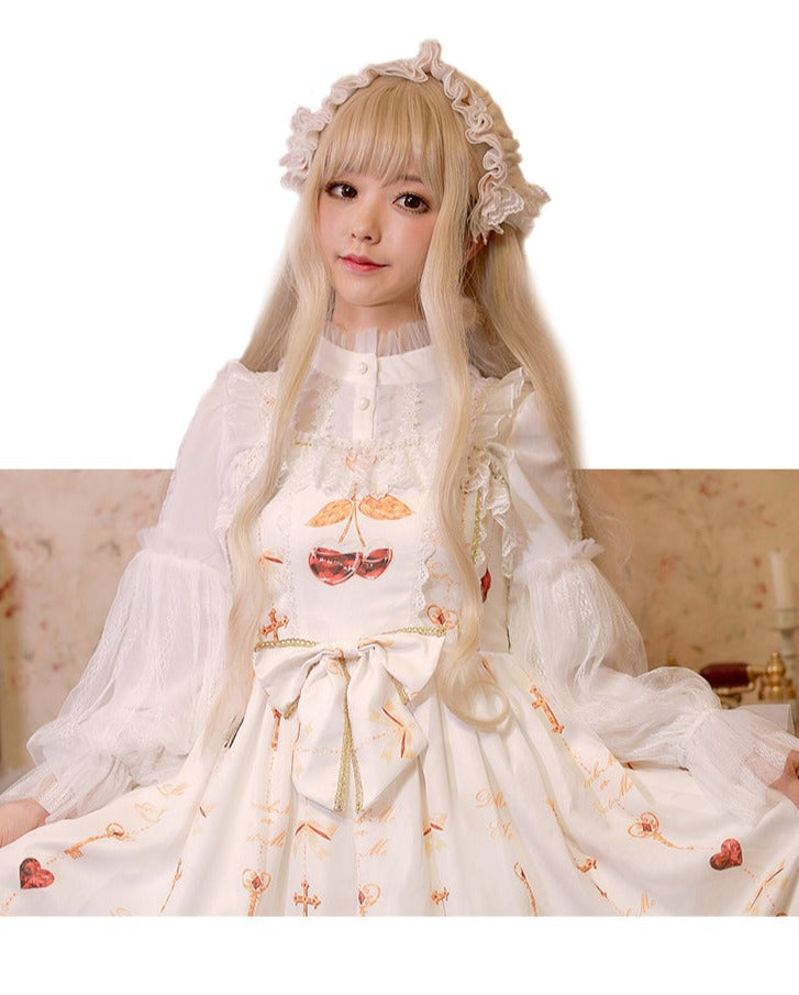 Sakurada Fawn - Alice's Cherry - Plus Size Lolita Shirt Chiffon Blouse
