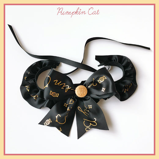 Pumpkin Cat - Candy Boxes - Kawaii Lolita Accessories black neck ring