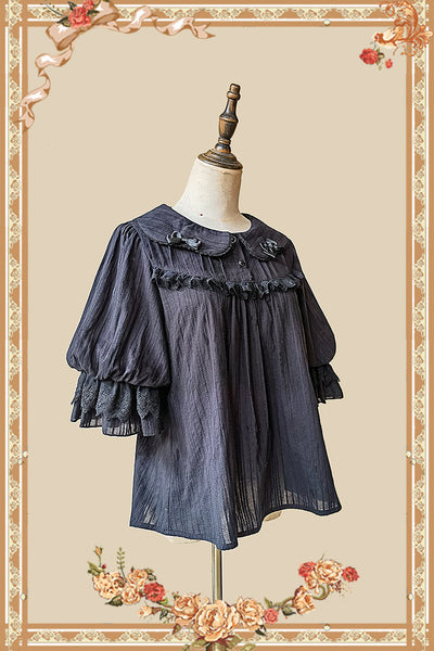 Infanta~Doll Lolita Cotton Short Sleeve Blouse   