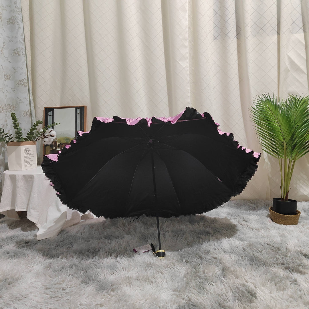 Foldable Flounce Princess Lolita Parasol   