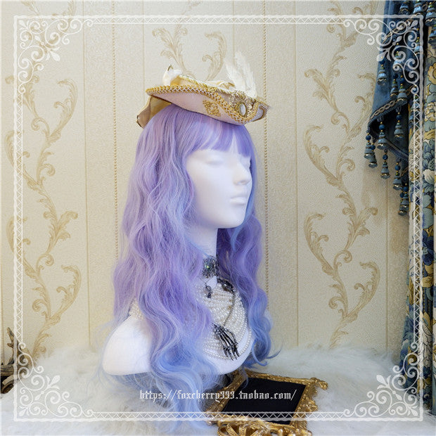 Fox Cherry-Lolita Palace Retro Gorgeous Feather Top Hat