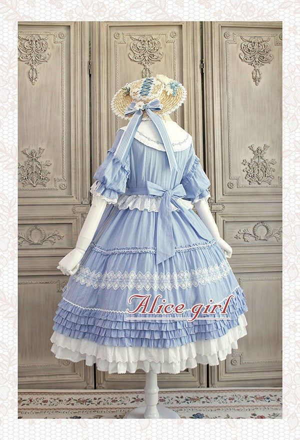 Alice Girl~Sunflower~Cotton Sweet Lolita OP Dress   
