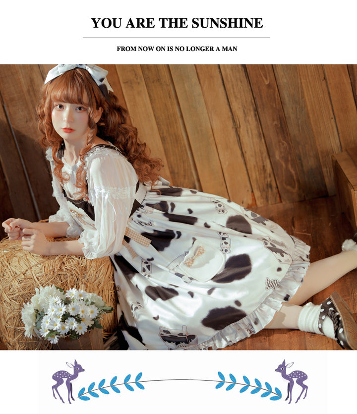 Eieyomi- Sweet Milk Candy~Kawaii Lolita JSK   