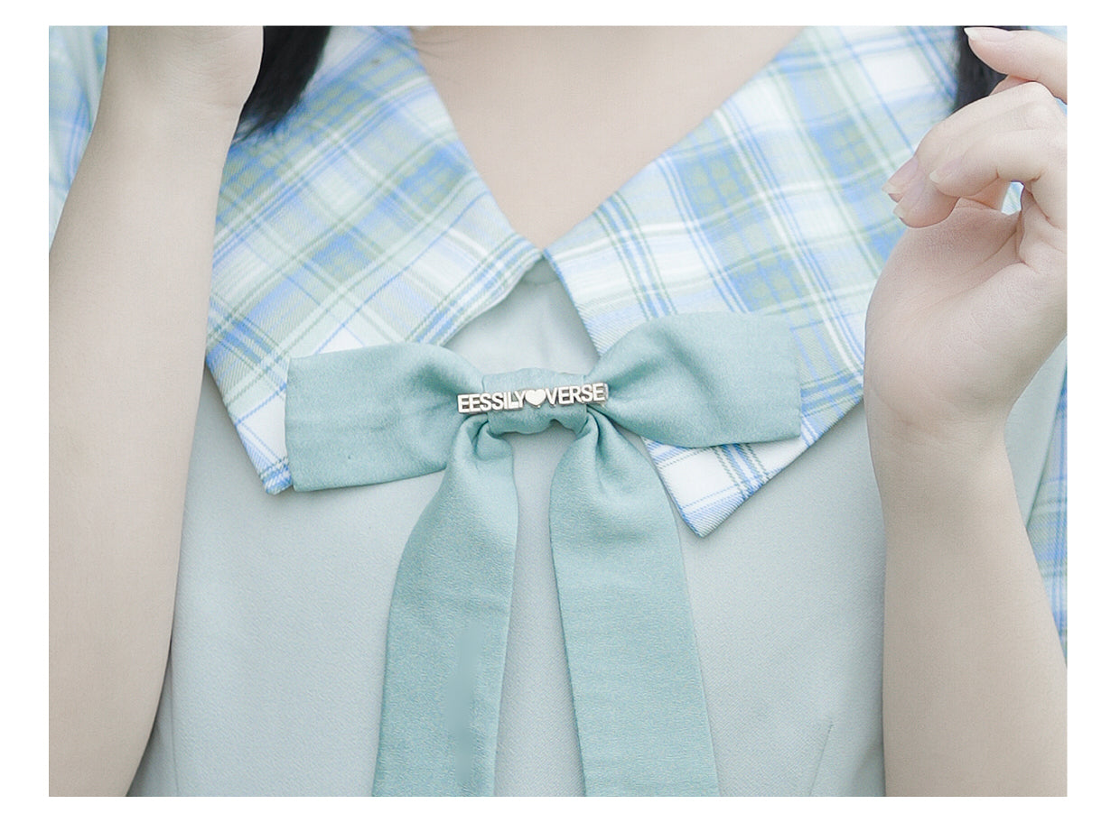 EESSILY~Macaron Waffle~Kawaii Lolita Short Sleeve Summer OP 8314:139764