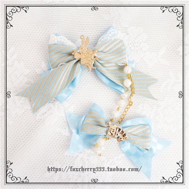 Fox Cherry - Palace Retro Elegant Bow Headdress Lolita Top Hat One Size haripin
