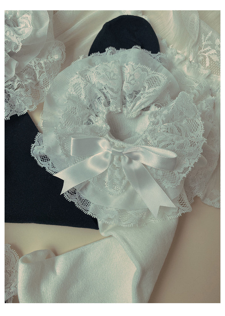 WAGUIR - Lolita Bow Cotton Socks Lace Socks