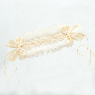 Sweet Kid Lolita Lace Hair Band cream color（double laces）  