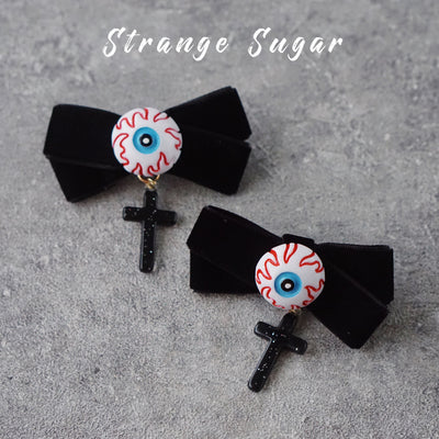 Strange Sugar - Gothic Headdress, Hallowen Skull Bat Hairclip No.7