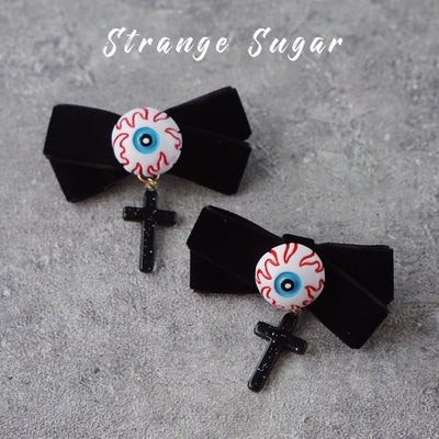 Strange Sugar~Gothic Headdress Hallowen Skull Bat Hairclip No.7  