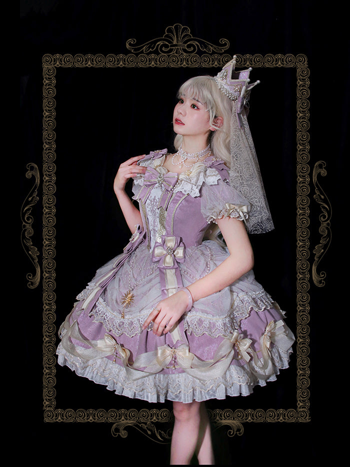 Alice Girl~Multicolor Lolita Crown With Veil~Girl Anniversary Accessory   