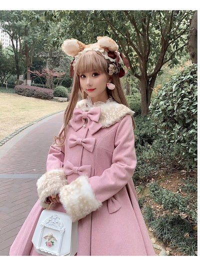 (Buyforme)Unideer~Casual Lolita Winter Wool Down Coat Multicolors S grey pink 