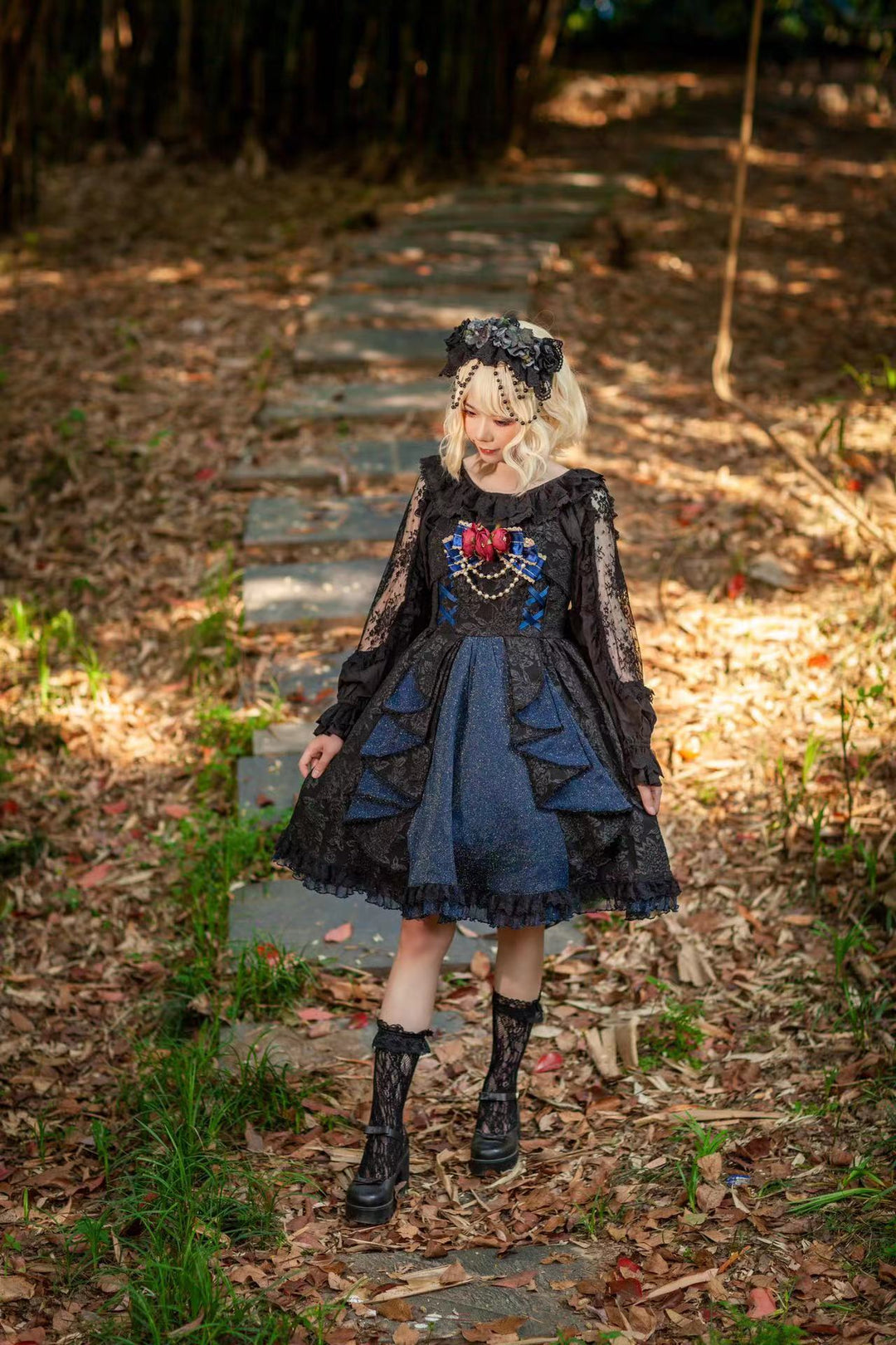 Infanta~Singer~ Lolita Plain Color JSK Dress   