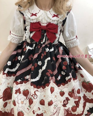 Milky Way~Little Strawberry Lolita JSK Dress S black JSK 
