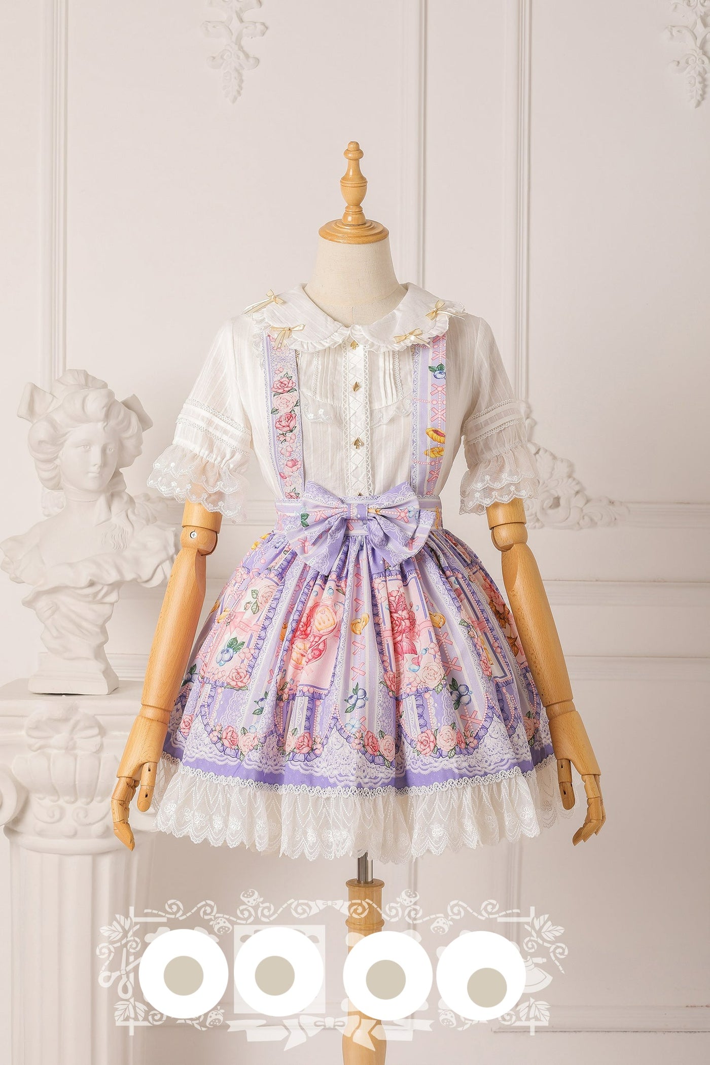 Strawberry Witch~Blueberry Lolita SK Daily Skirt S lavender purple 