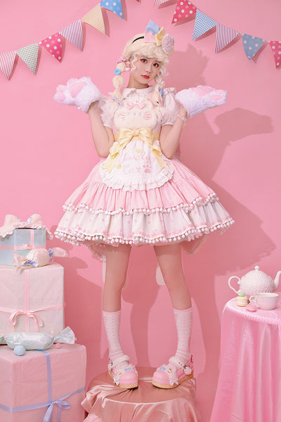 Alice Girl~Kawaii Lolita JSK Dress~Candy Cat Jumper Skirt   
