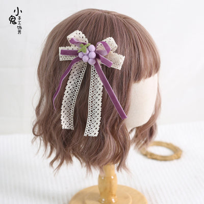 Xiaogui - Grapery Lolita Earring Necklace Lolita Accessory No.16 cotton thread clips(fish mouth)