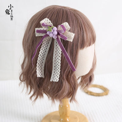 Xiaogui~Grapery Lolita Earring Necklace Lolita Accessory No.16 cotton thread clips(fish mouth)  