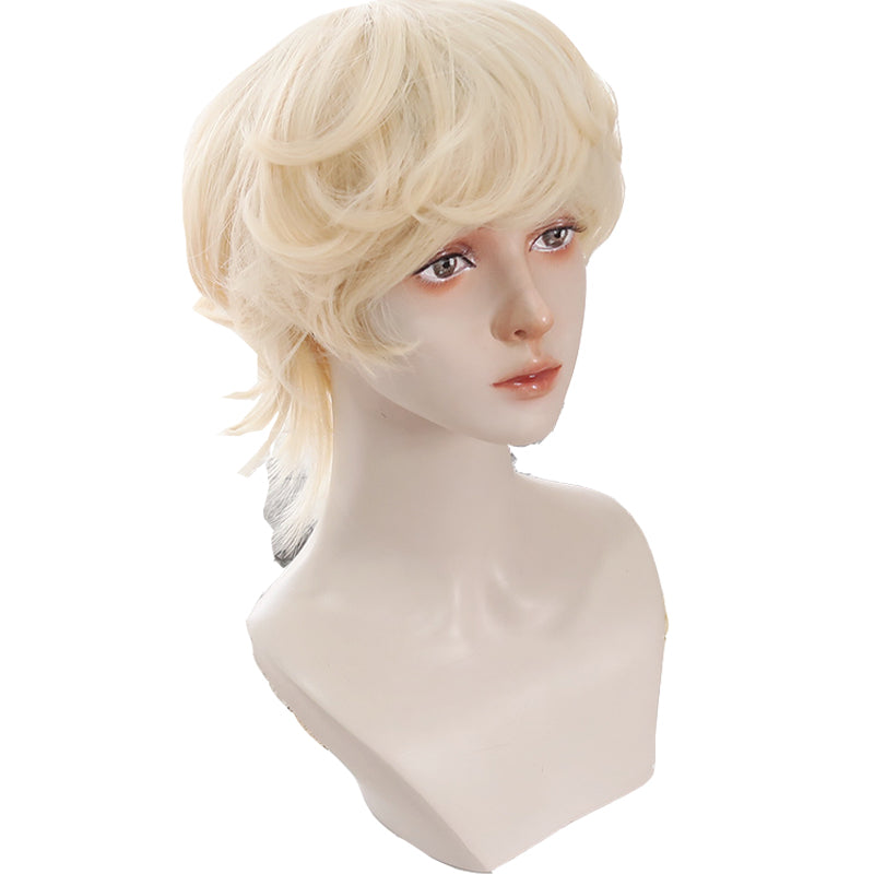Pippi Palace - Lolita Short Curly Wig Pale Gold Air Bangs