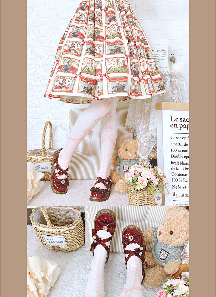Roji roji - Kawaii 120D Velvet Lolita Tights Multicolors One Size Ivory color