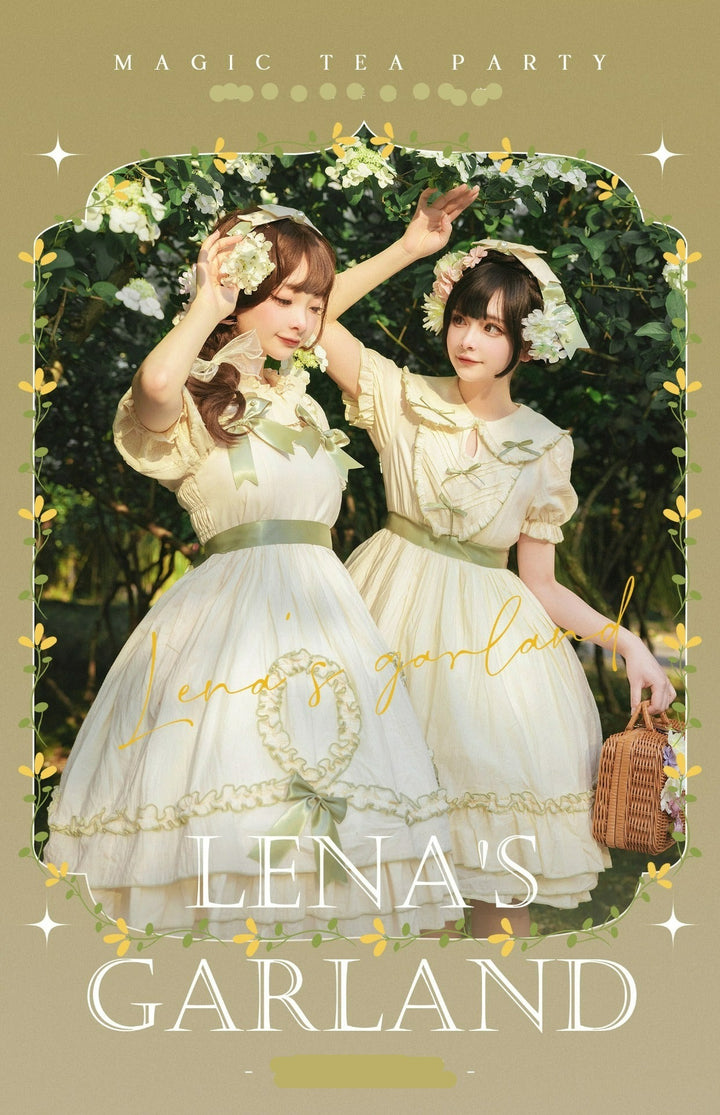 Magic Tea Party~Lena's Garland~Solid Color Lolita OP