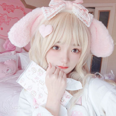 Kawaii Lolita Cinnamoroll Plush Handmade Hairband   