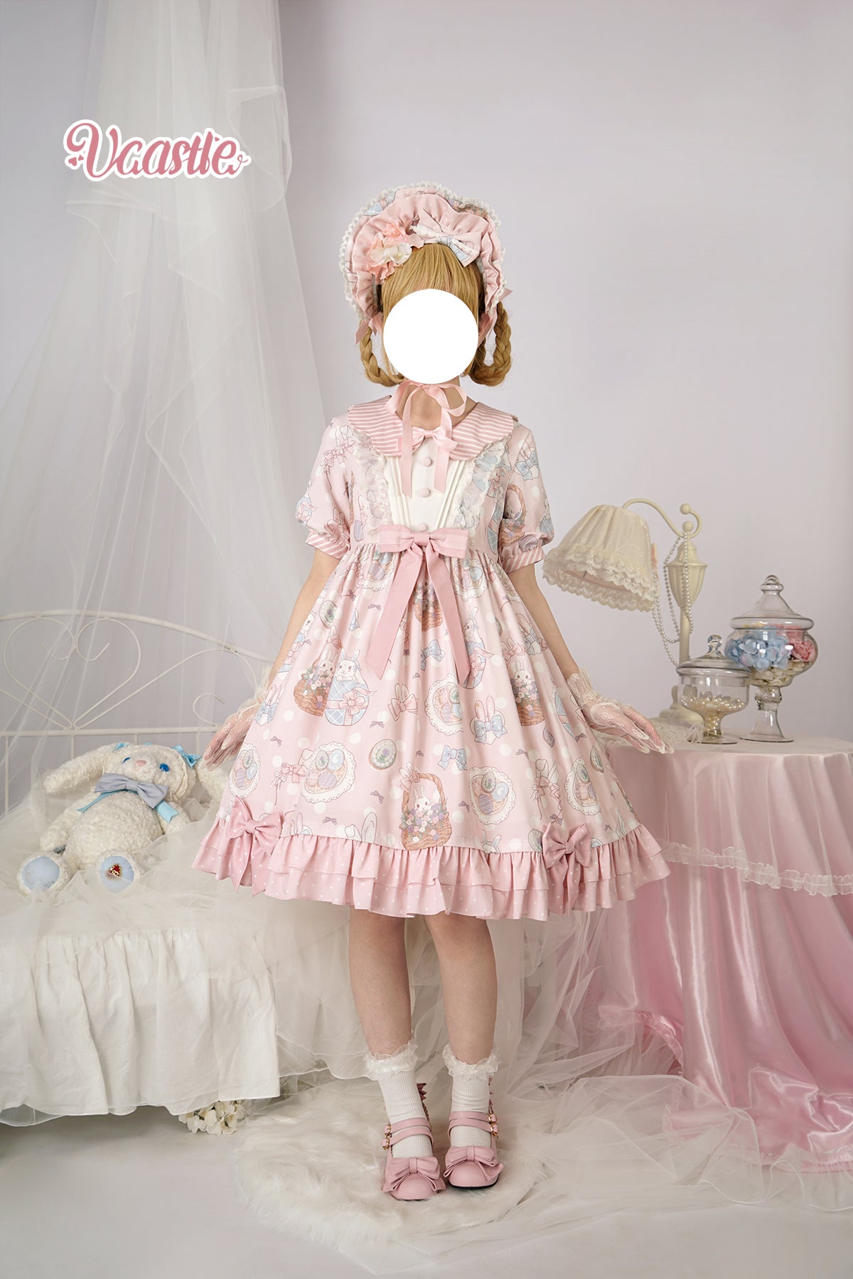 (Buyforme)Vcastle~Easter Rabbit~Multi-Color Lolita OP S pink OP 