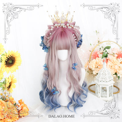 Dalao Home~Shadow Candle~Japanese Lolita Long Curly Wig Shadow candle ★ Mist flower  
