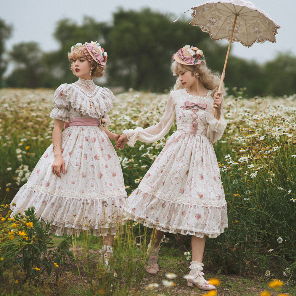 Miss Point~Woody Rose~Classic Elegant Floral Lolita OP Dress   