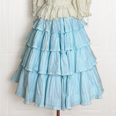 Boguta - Heidi Cotton Lolita Tiered SK Skirt M mint green