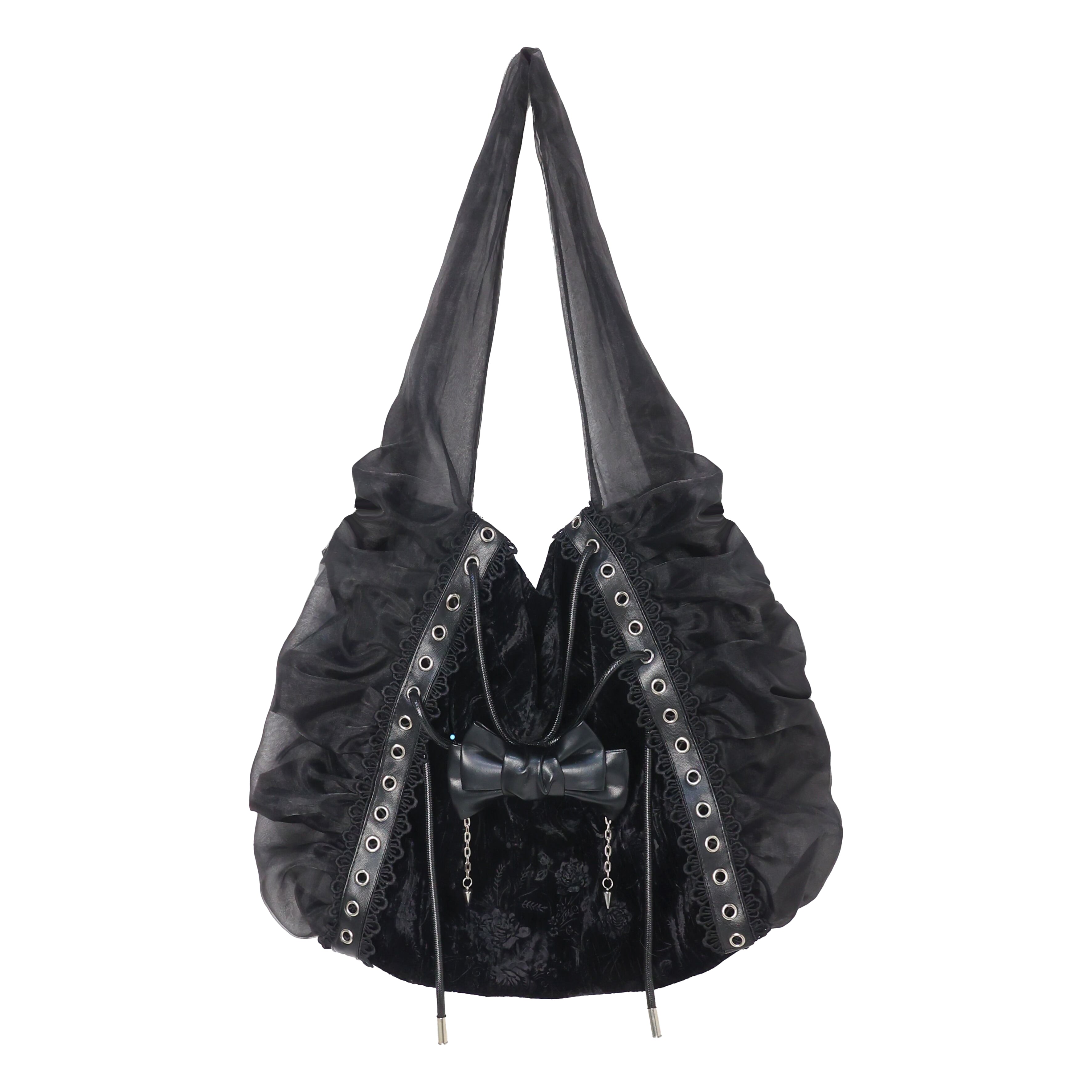 若者に人気のブランド Gothic Lolita Black Velvet Shoulder Bag – 42Lolita バッグ