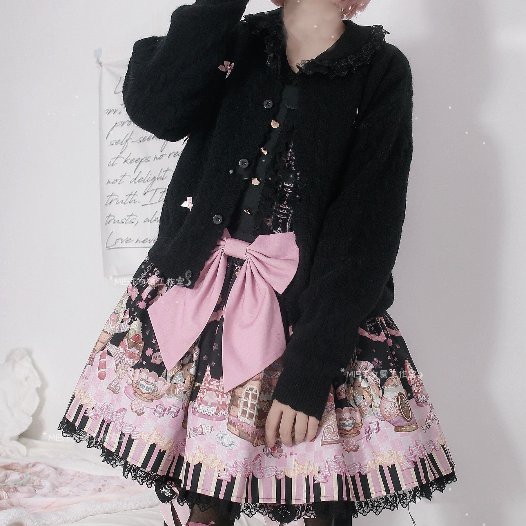 MIST - Hollow Out Long Sleeve Lolita Cardigan Multicolors
