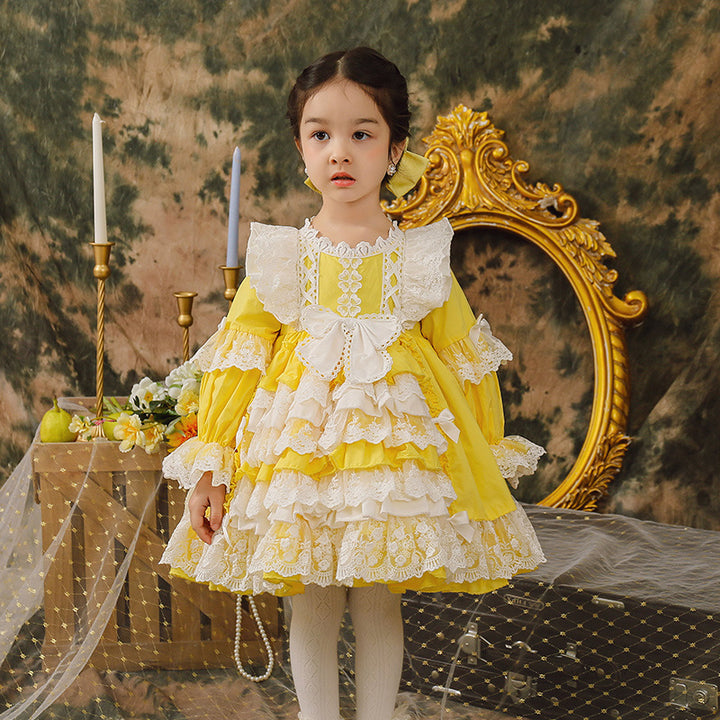 Kid Lolita Princess Yellow Dress   