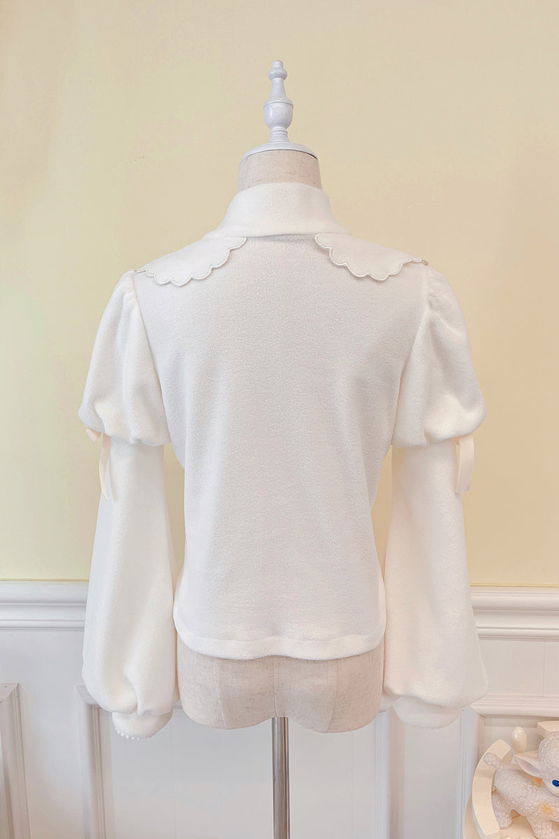 (Buy for me)Alice girl~Sweet Lolita Puff Sleeve Winter Blouse   