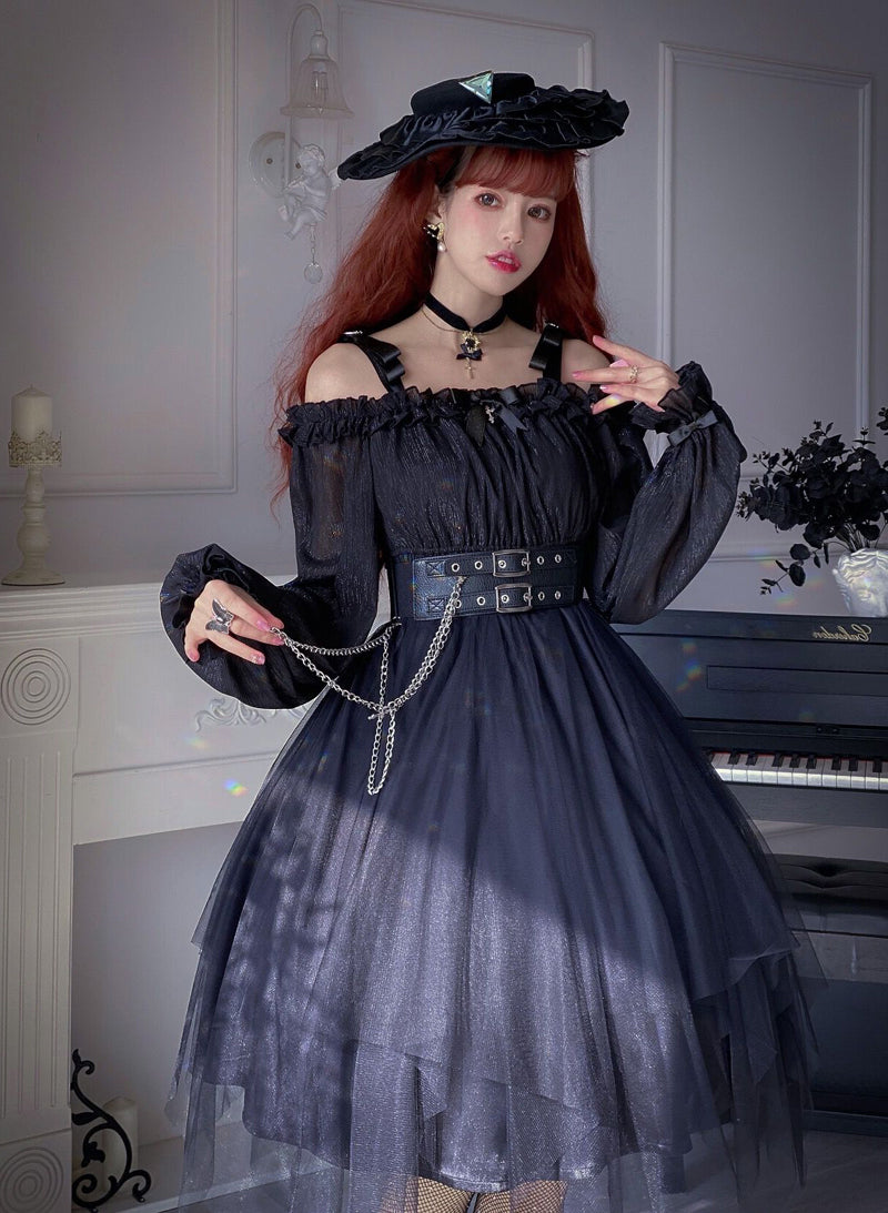 Your Princess~Gothic Lolita High Waist Black Dress 2196:40583