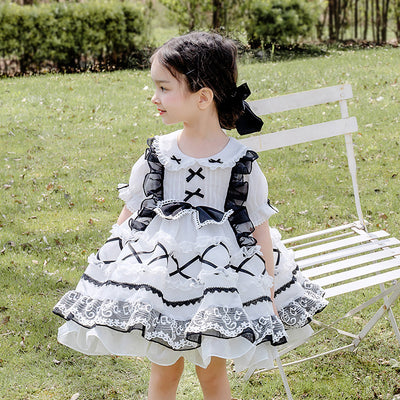 ZIIVAXXY Lolita~Summer Kid Lolita Short Sleeve Dress white 90cm 