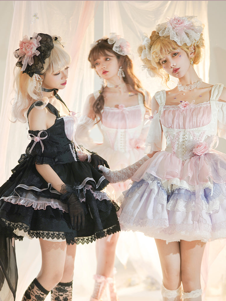 (BuyForMe) Half Sweet Lolita~Rose Memoir~Hot Girl Lolita JSK   