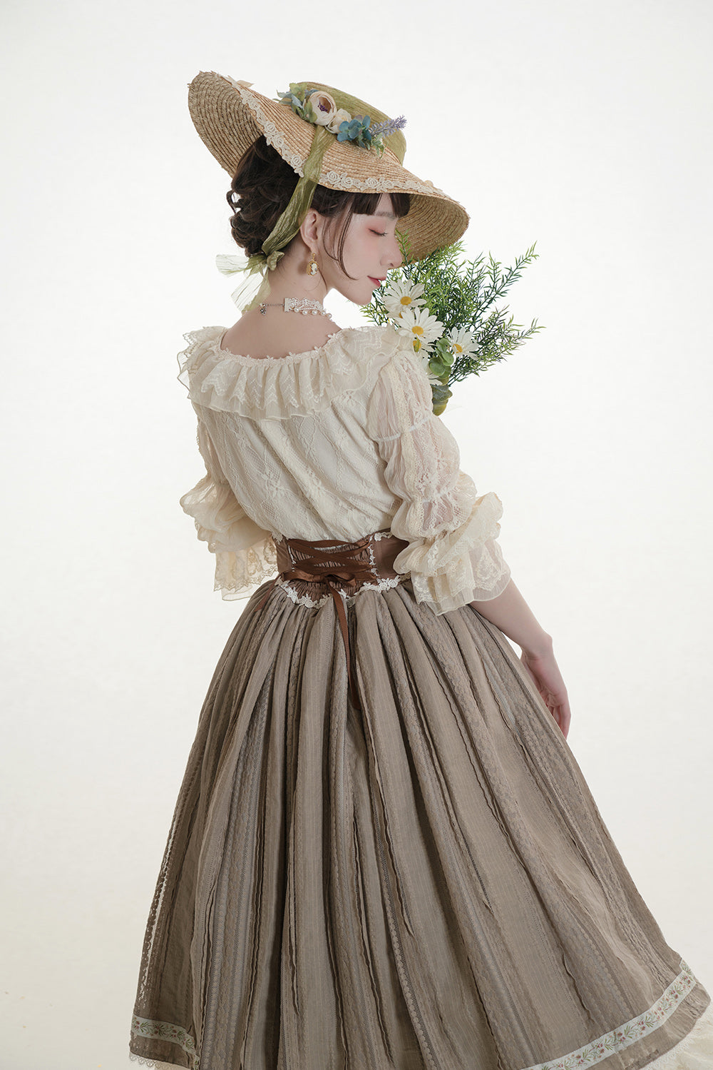 Miss Point~The Sally Gardens~Fish Bone High Waist Lolita Skirt