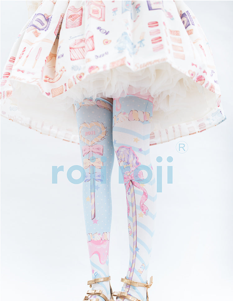 Rainbow Leggings, Fairy Kei Tights, Fairykei Tights, Cute Tights