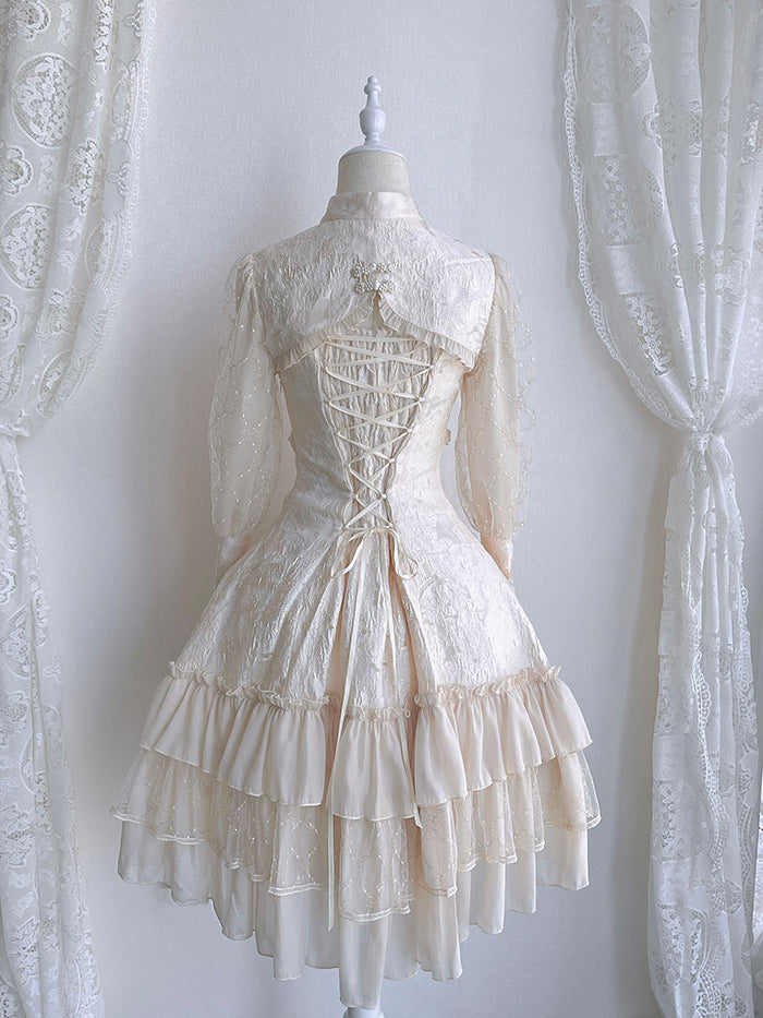 Alice Girl~Zhijian Flower~Qi Lolita Flounce JSK Bolero   