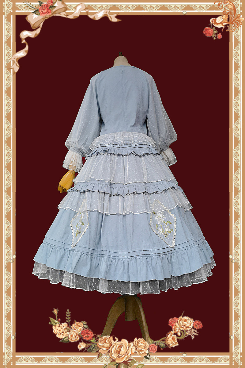 Infanta~Melaleuca Lily~Embroidery Country Lolita Blouse and Skirt   