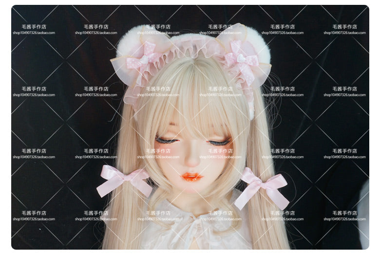 MaoJiang Handmade~Kawaii Lolita Bear Ears Headband   