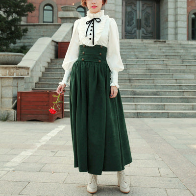 Lace Garden - Magic Academy - Retro Elegant Lolita Blouse and Skirt Set
