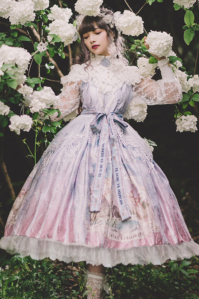 Cat-Romance~The Voice of Eco~Elegant Lolita Summer Dress   