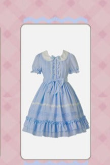 Strawberry Witch - Ice Cream Puffs - Sweet Lolita OP 3XL light blue