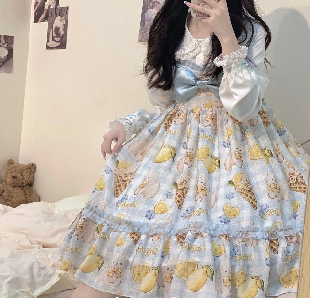 Milky Way - Lemon Puppy Lolita JSK Dress One Size JSK