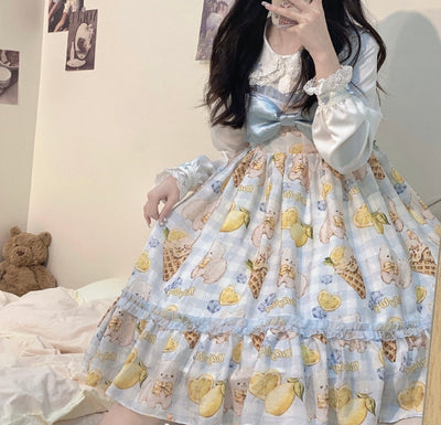 Milky Way~Lemon Puppy Lolita JSK Dress Free size JSK 