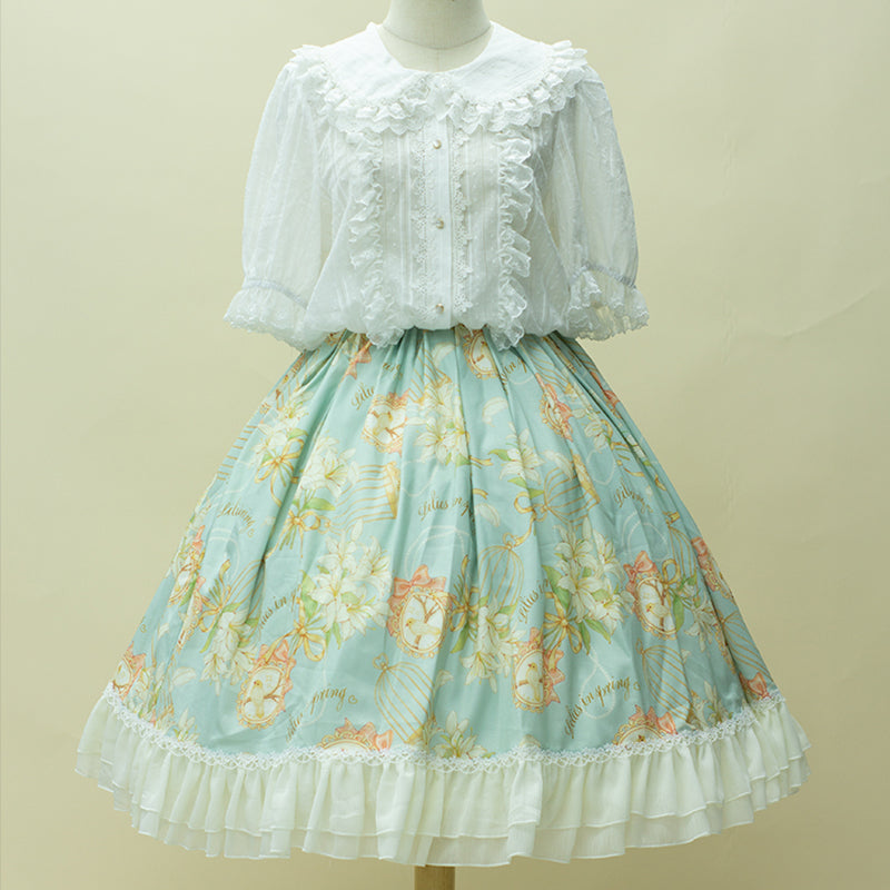 NanshengGe~Elegant Lolita Cotton Blouse   