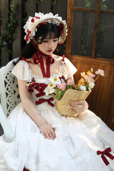 (Buyforme) Sweet Wood~Elegant Floral Sweet Lolita SKirt, Corset, Accessory   