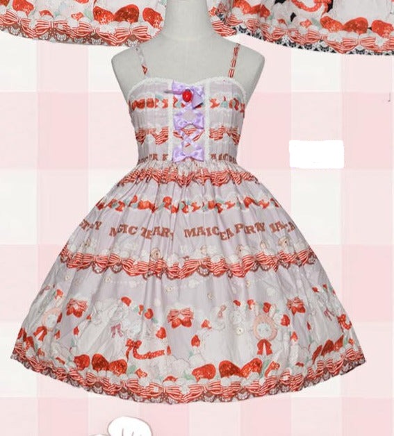 Strawberry Sheep Pattern Lolita JSK